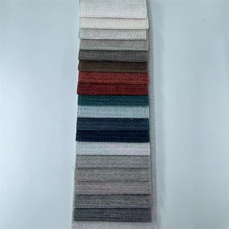 Cationic Check Jacquard Chenille Upholstery Fabric suppliers